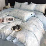 Летний шелковый комплект, простыня, пододеяльник, шелковистая шелковая кровать, 4 предмета, изысканный стиль, постельные принадлежности