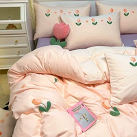 Тульп-розовый нефрит [100%вата для мытья хлопковой валовой изысканная вышивка.