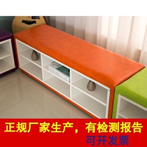 Shoe bench open storage shoe cabinet sofa stool long bench soft bag leather stool shoe stool Chair sofa