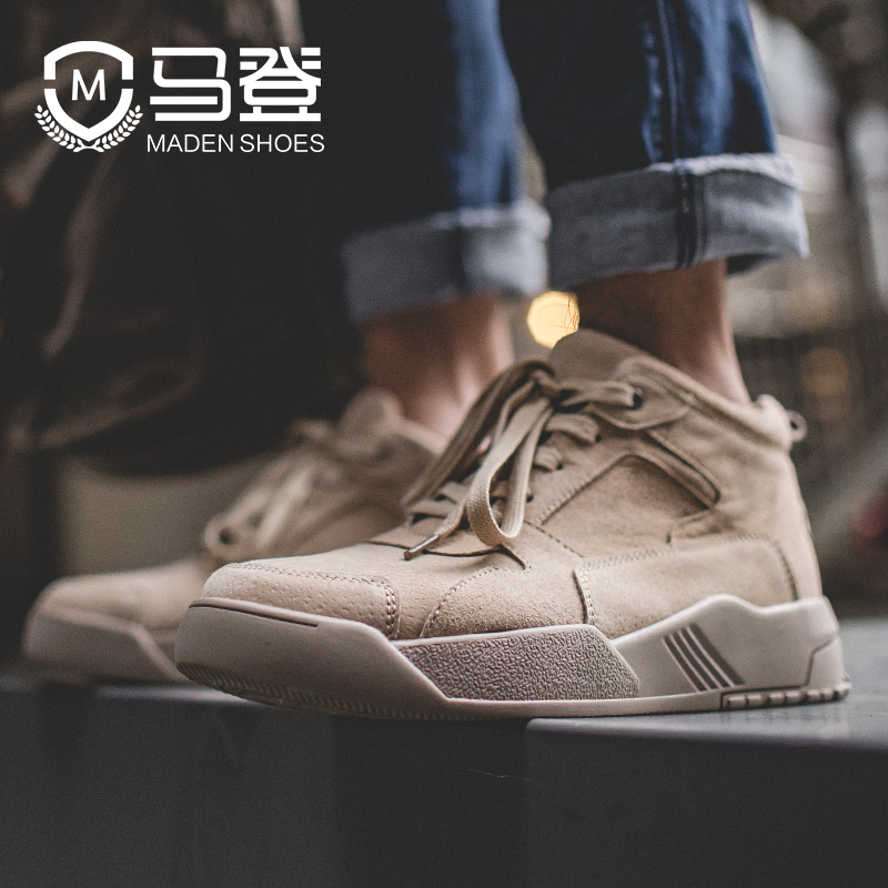 Maden/马登男鞋高帮鞋潮流百搭马丁靴冬季加绒鞋潮鞋板鞋休闲鞋