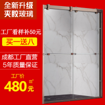 Chengdu custom shower room single-shaped 304 stainless steel bathroom partition integral bath room explosion-proof tempered glass
