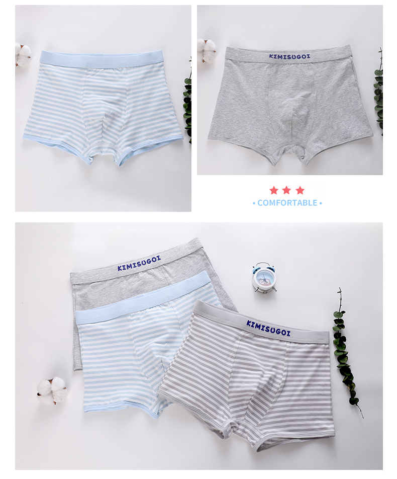 Đồ lót trẻ em lớn nam cotton cotton boyshort học sinh trung học cơ sở cotton thoáng khí quần short bé trai bốn góc quần áo lót nam