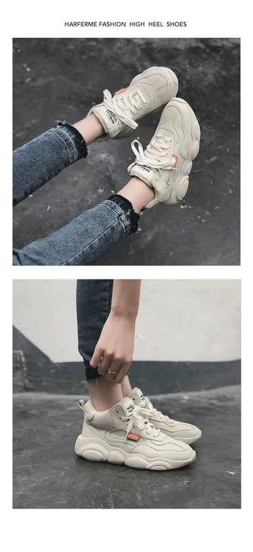 Giày nữ 2018 mới giày thể thao mùa thu đông 2014 phiên bản Hàn Quốc của ulzzang Harajuku giày sinh viên hoang dã cộng với nhung