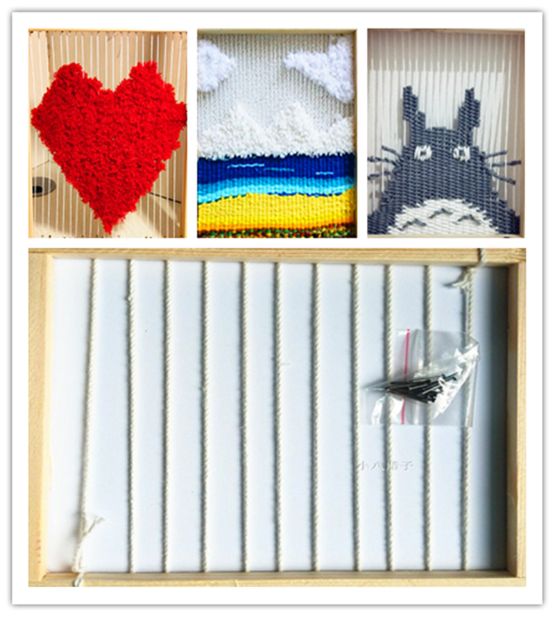 Sáng tạo DIY thước gỗ hộp mẫu giáo thủ công dụng cụ len dệt khung lưới sơn dây vải giá - Kính mắt kính gucci
