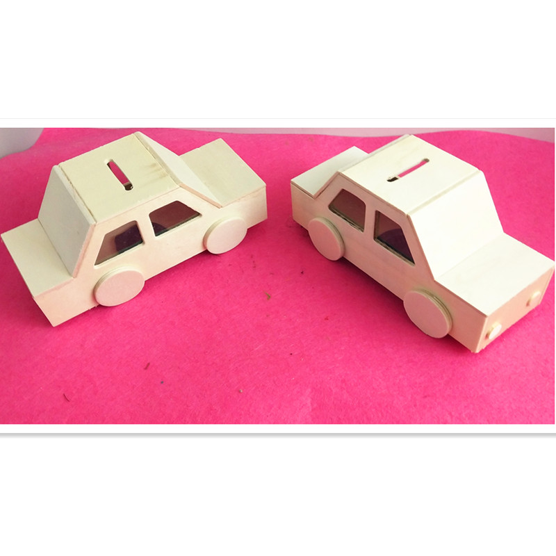 Sáng tạo DIY Gỗ Chip Handmade Chất liệu Đất sét Backboard Vẽ Mẫu Xe Xe Thuyền Piggy Bank cách làm đồ chơi cho trẻ mầm non