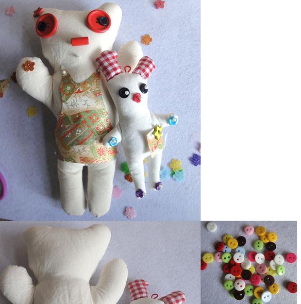 Búp bê vải trắng Búp bê búp bê Phụ kiện DIY Đồ chơi sáng tạo Handmade 26 * 17CM bup bê chi bi
