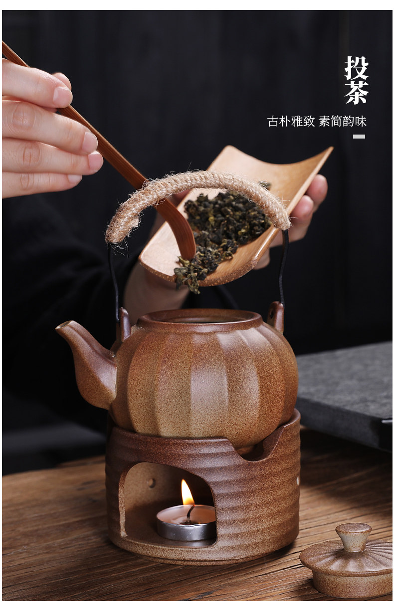蜡烛煮茶炉子加热壶底座花茶壶防柴烧保温陶瓷茶炉酒店餐厅温茶器详情5
