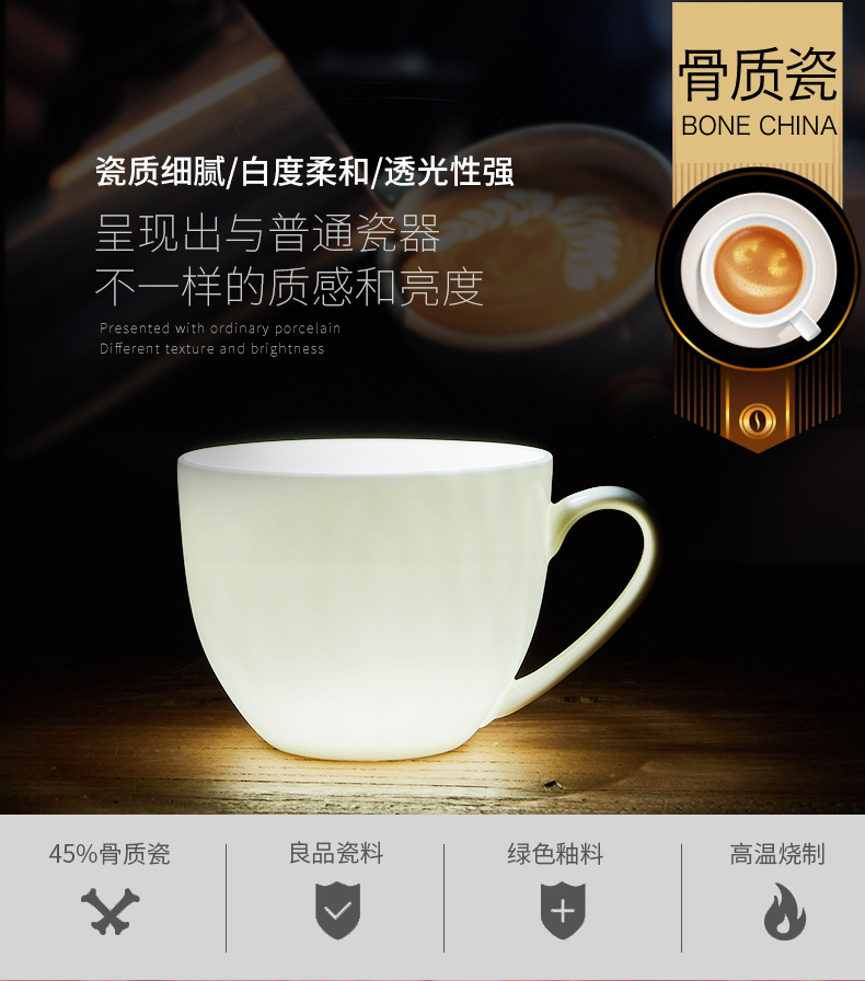 Tangshan red peony ipads porcelain tableware suit coffee cups and saucers two - piece of glass ceramics breakfast a cup of tea cups