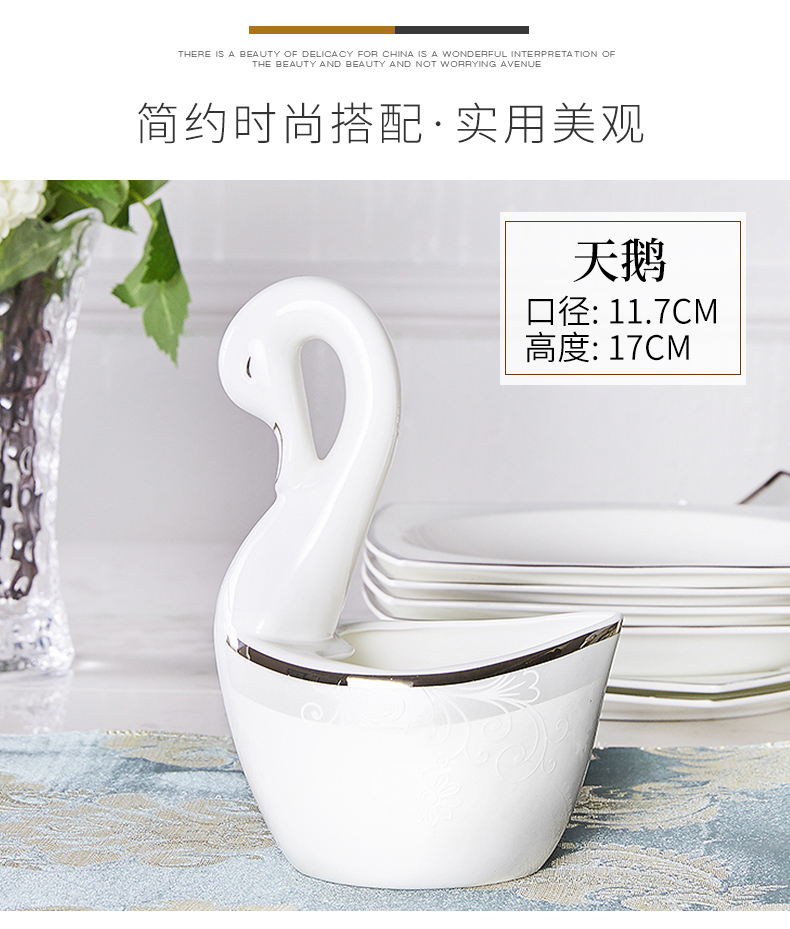 Red peony ipads porcelain tableware POTS ears thickening home soup pot Fang Guo pot rice cooker big spoon, spoon, run out