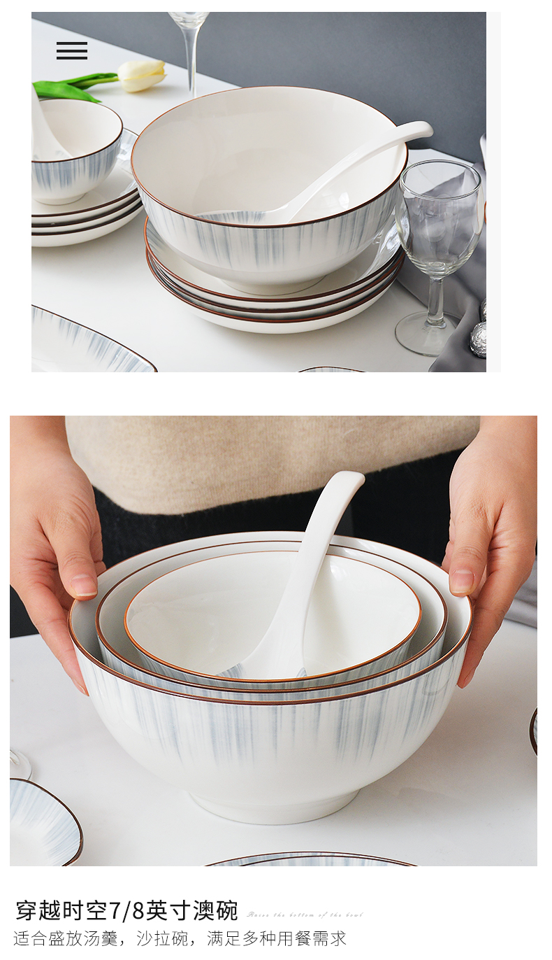 Red peony single ipads porcelain tableware large soup bowl household ceramics Macao 8 inches rainbow such as bowl bowl of salad bowl large bowl