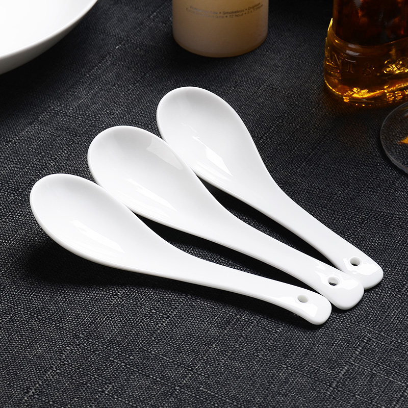 Tangshan red peony ipads China porcelain run of household ceramics tableware spoon handle long ultimately responds spoon, small spoon, big spoon, spoon