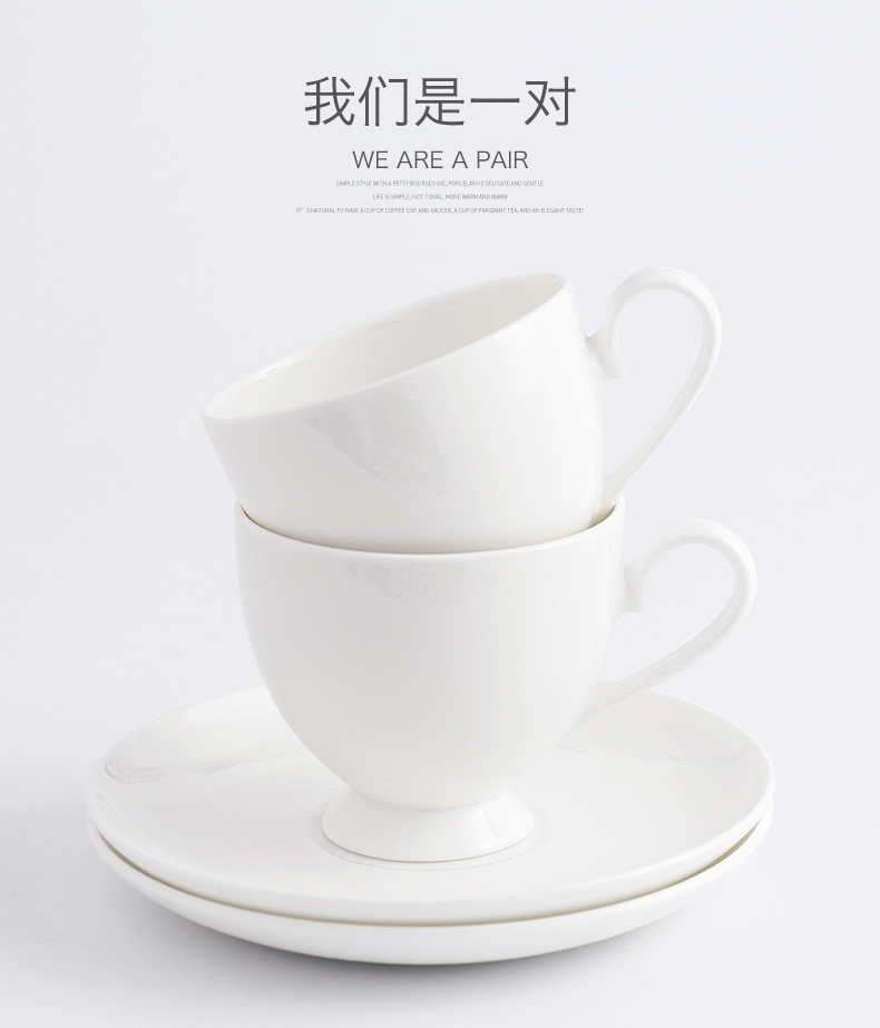 Tangshan red peony ipads porcelain tableware suit coffee cups and saucers two - piece of glass ceramics breakfast a cup of tea cups