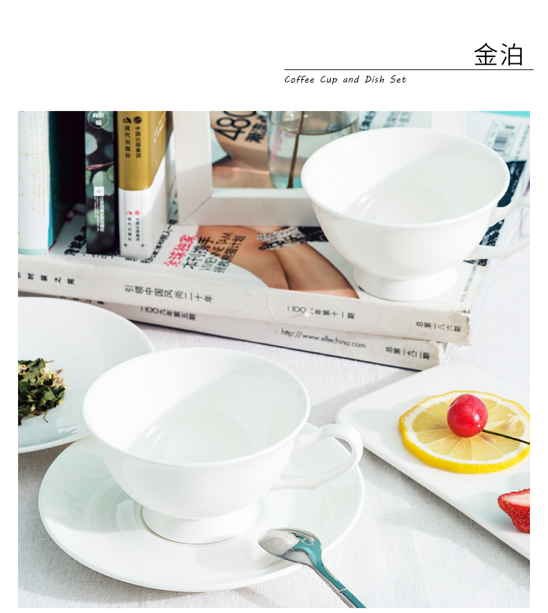 Tangshan red peony ipads porcelain tableware suit coffee cups and saucers two - piece of glass ceramics breakfast a cup of tea cups