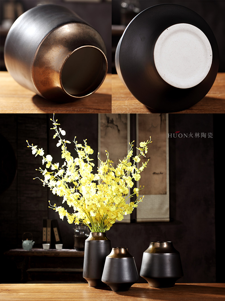 The New Chinese vase is placed between zen example ceramic creative living room TV cabinet porch dry flower arranging flowers adornment