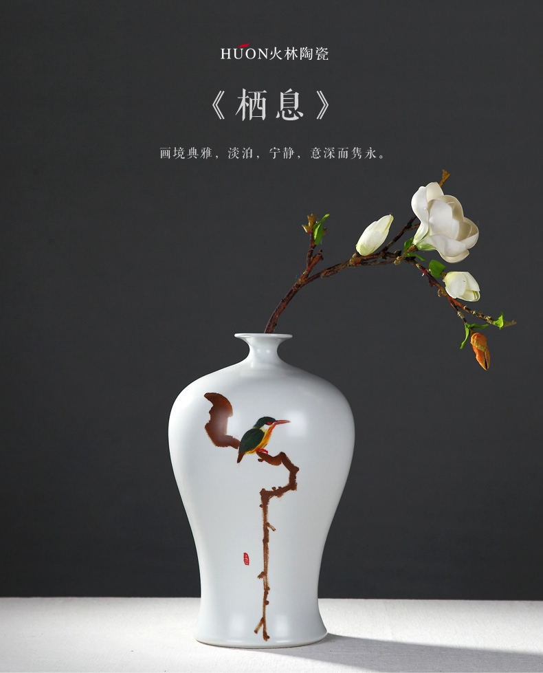 The General creative ceramic vase sitting room place jar huai zen new Chinese jingdezhen hand - made wintersweet flowers