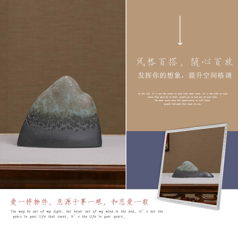 Modern new Chinese zen ceramic rockery bookcase desktop furnishing articles the mock up room porch teahouse and soft outfit