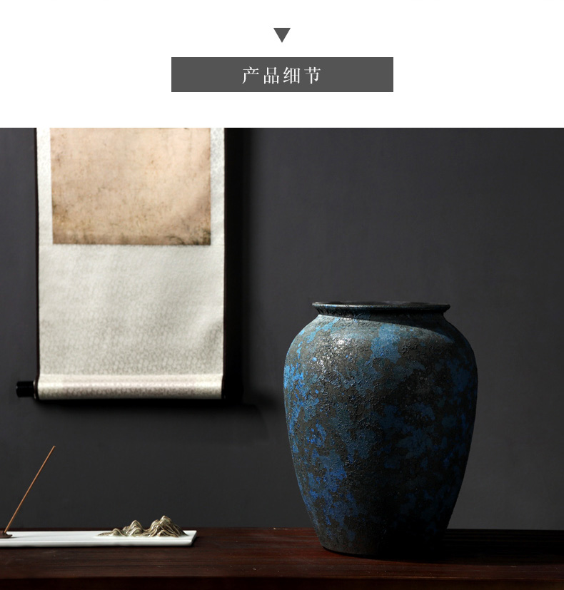 Ceramic vase restoring ancient ways furnishing articles furnishing articles Chinese flower arranging living room decoration to the hotel lobby home desktop checking pottery