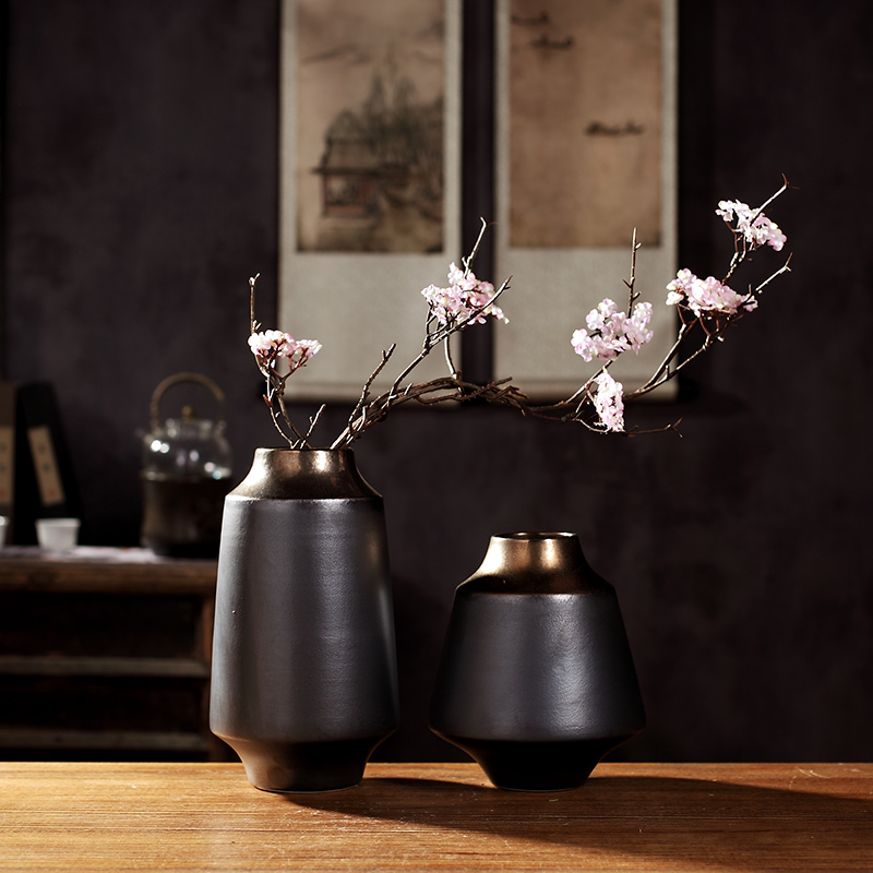 The New Chinese vase is placed between zen example ceramic creative living room TV cabinet porch dry flower arranging flowers adornment