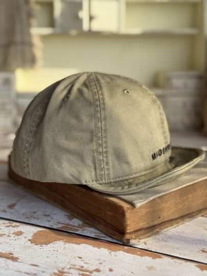 Japanese-Style Vintage Short-Brim Maos Stylish Embroidered Baseball Cap with Soft Brim, Canvas Workwear All-Season Duckbill Cap Trendy