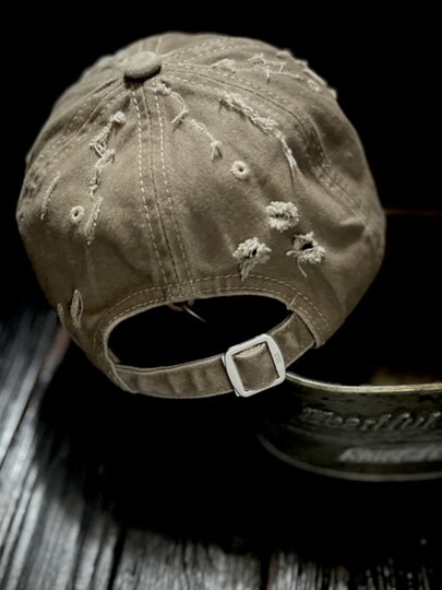 Destructive style/American original personality baseball cap men's retro face-showing small peaked cap women's niche gray trendy brand