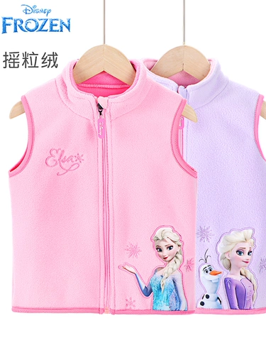 Дисней, осенний детский демисезонный бархатный жилет для принцессы