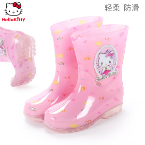 Hellokitty儿童雨鞋女童雨靴轻便防滑幼儿园可爱宝宝水鞋小孩胶鞋