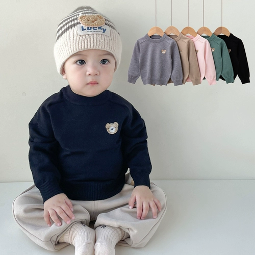 Демисезонный детский трикотажный свитер, базовая зимняя рубашка, высокий воротник