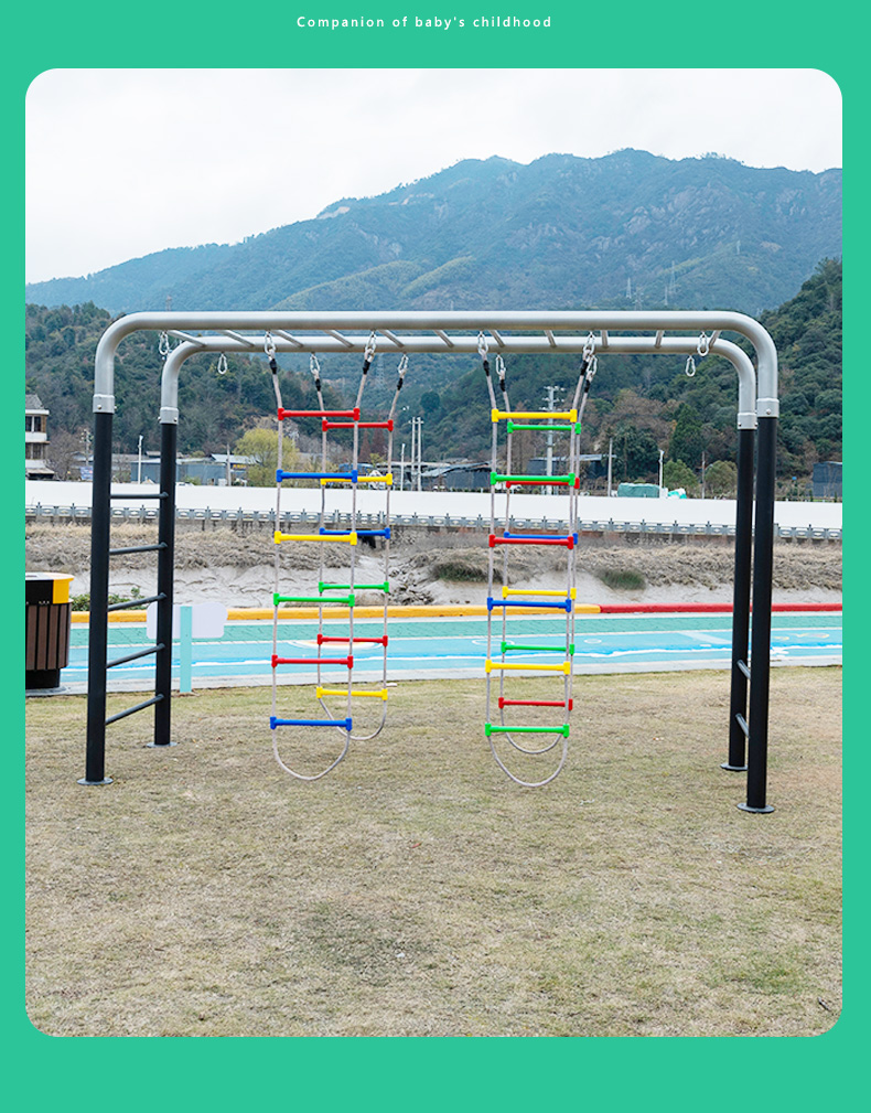 Mẫu giáo ngoài trời độ dốc leo dây thể dục thể thao thể thao đăng nhập trẻ em treo bóng dây đu dây tập thể dục trong nhà xích đu giọt nước