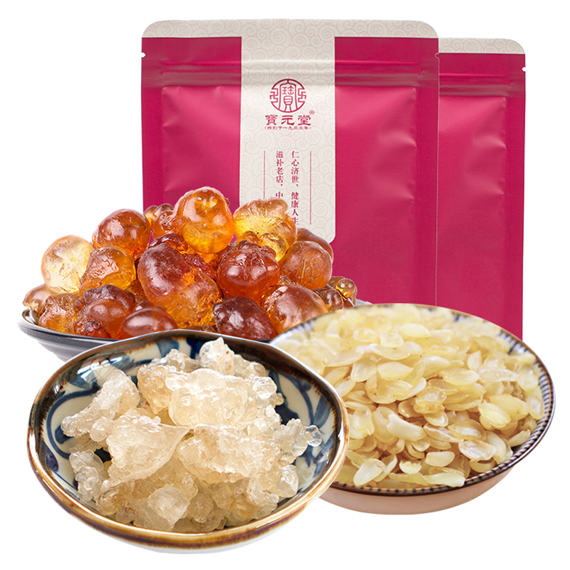 Peach Gum Snowflake Soap Corner Rice Composition 500g Flagship Store Natural Yunnan Wire Drawing Snow Oatmeal Silver Ear Peach Gum Dry