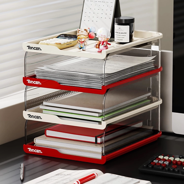 Japanese Selection Desk Storage Rack Bookshelf File Rack Book A4 Paper Study Organizer Box Student Desktop Storage
