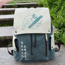 Double shoulder bag Mens Day Ins hyperfire cartoon Animation Perimeter Casual High School Students School Bag Female Canvas Backpack