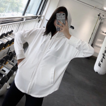 annerun Sports Jacket Women Loose Plus Size Quick Dry T-shirt Running Hoodie Slim Fitness Clothing Yoga Long Sleeve