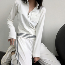 annerun Net Red quick-dry sports coat womens long sleeve running fitness suit tight short slim yoga top