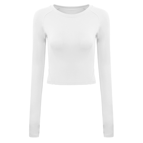 Спортивная сексуальная быстросохнущая одежда для йоги, футболка, дышащий лонгслив для спортзала, в обтяжку, по фигуре, популярно в интернете, для бега