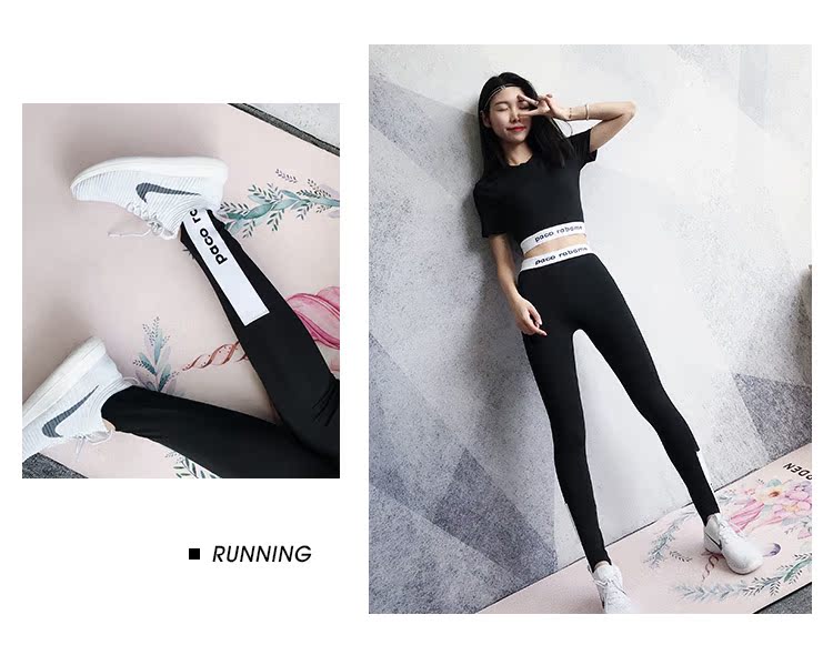 Anne chạy thể thao phù hợp với nữ chặt chẽ quần áo yoga gầy khô nhanh phòng tập thể dục chạy quần áo tập thể dục 2018 mới quần adidas