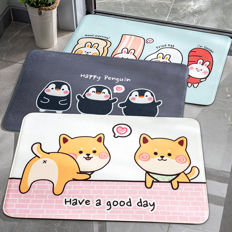 Cartoon in doormat Mat Door Cushion Carpet Bathroom Anti Slip Mat bedroom doormat Cushion Makeup room Home Absorbent Foot Mat