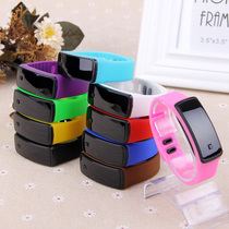 Han Edition LED Bracelet Watch Trend Fashion Jelly Electronic electronic form Multi-color male and female student childrens table
