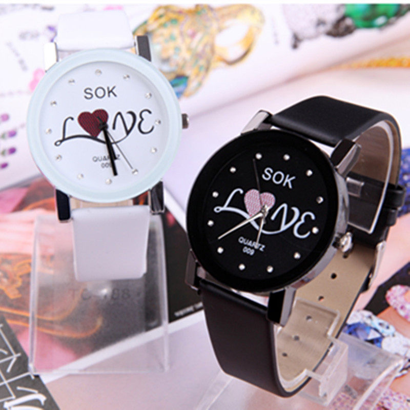 Valentine's Day Gift Han Edition Student Couple Watch One-Wake Water-proof Belt Men and Women Quartz Simple Secondary School