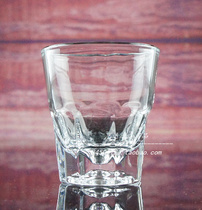 Hongli glass water glass One bite Beer glass Spirits glass Whiskey glass Thick bottom octagonal cup 2005-1 150ml