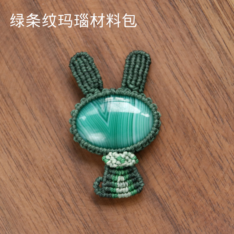 Dễ thương Làm Handmade DIY Bện Kitty Bunny Bunny Trâm Trâm Gói vật liệu Gửi Hướng dẫn - Trâm cài cài áo