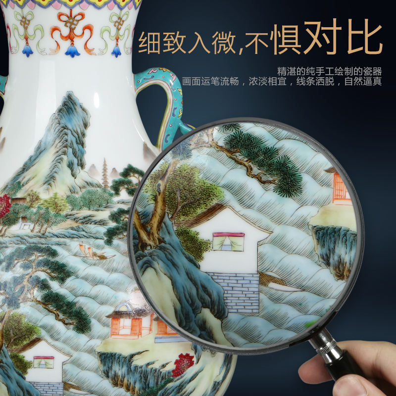Emperor up seiko hand - made drive top service the color for ten thousand broke ruyi ear pipa statute of TV ark, ceramics vase furnishing articles