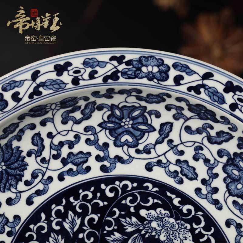 Antique hand - made porcelain of jingdezhen ceramics, the lad hang dish rich ancient frame home decoration handicraft furnishing articles