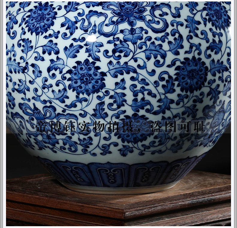 Antique hand - made porcelain of jingdezhen ceramics bound lotus flower vases, new Chinese style on the celestial sphere sitting room adornment is placed