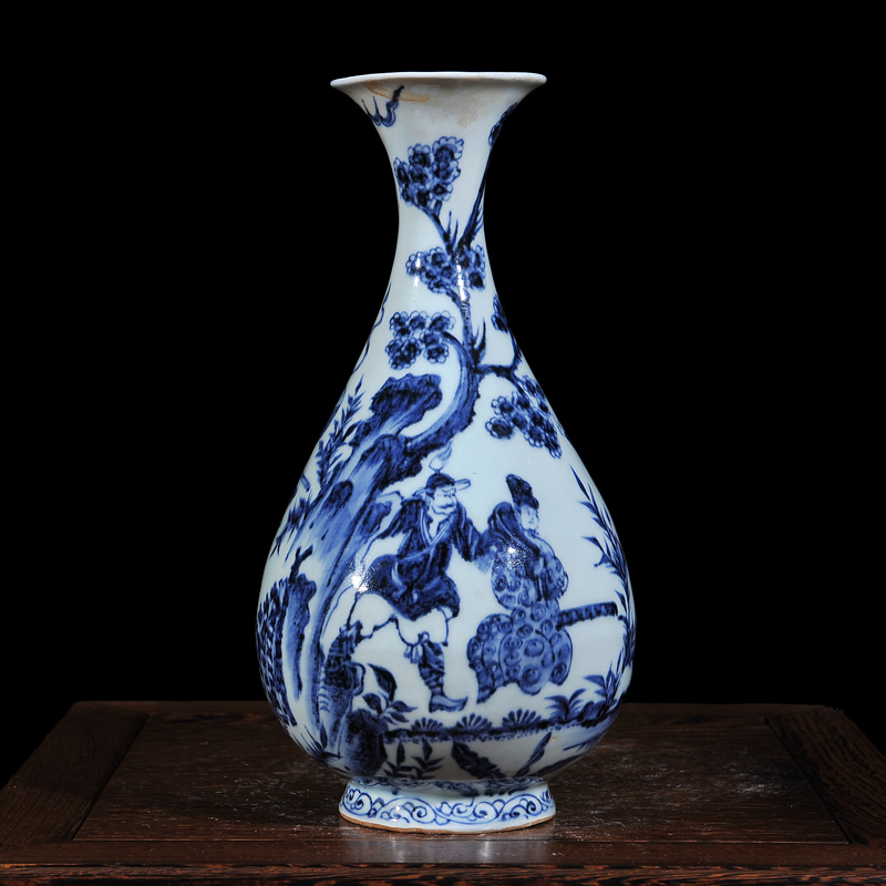 Jingdezhen ceramics imitation yuan Ming blue and white eight edges under after han xin okho spring jewelry crafts are sitting room