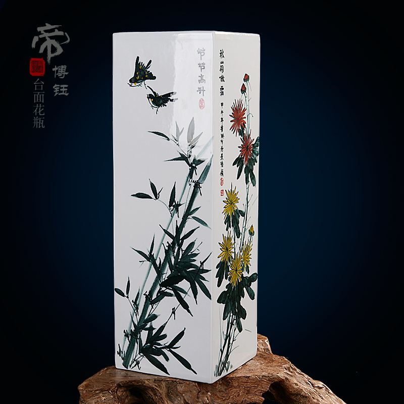 Jingdezhen ceramic hand - made painting of flowers and ceramic vase fashionable classical masterpieces by famous writers home furnishing articles sitting room adornment