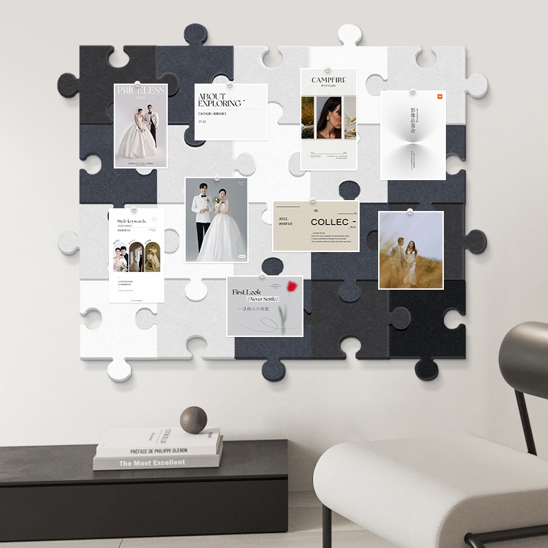 Creative Puzzle Felt 3D Wall Stickers Photo Wall Display Wall Living Room Sofa Background Wall No-Drill Wall Transformation