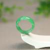 Ice waxy sun green Burmese natural grade A jadeite ring