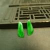 Ice full of green natural grade A jadeite ring surface