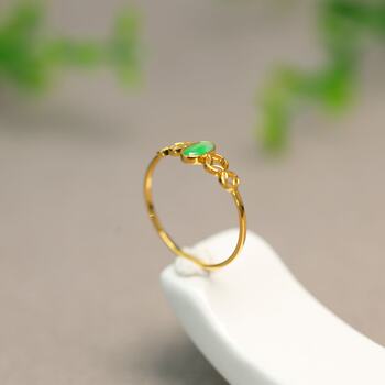 Ice sun green natural grade a jade egg ring