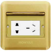 Hongyan floor plug five-hole telephone computer network information floor plug waterproof hidden ground socket panel all copper